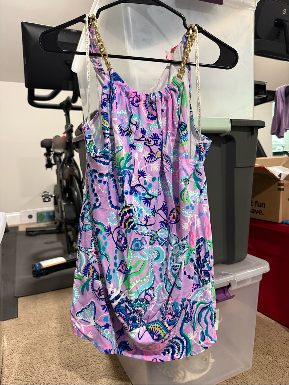 Lilly Pulitzer Bowen Halter Top with Gold Chain Straps